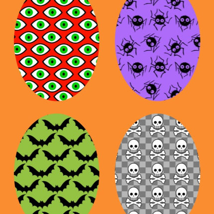 HALLOWEEN PATTERNS 4 PATCH SET