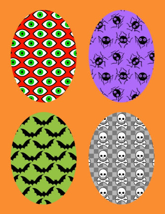 HALLOWEEN PATTERNS 4 PATCH SET