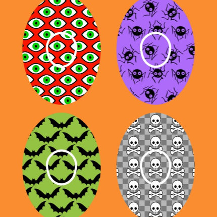 HALLOWEEN PATTERNS 4 PATCH SET