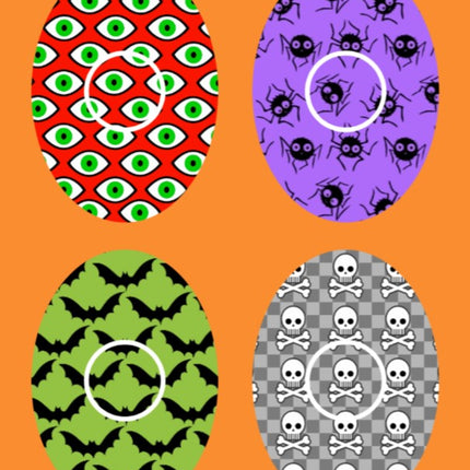 HALLOWEEN PATTERNS 4 PATCH SET