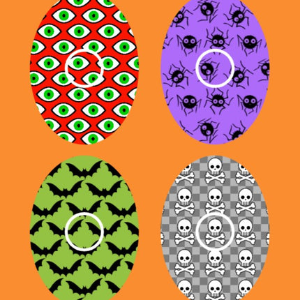 HALLOWEEN PATTERNS 4 PATCH SET