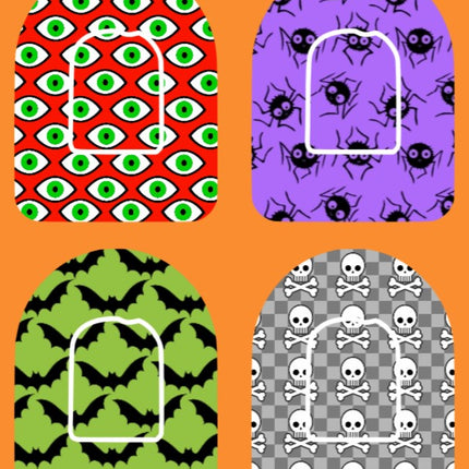 HALLOWEEN PATTERNS 4 PATCH SET