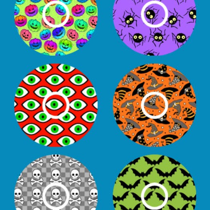 HALLOWEEN PATTERNS LIBRE 3 OVERLAY  - 6 PATCH SET