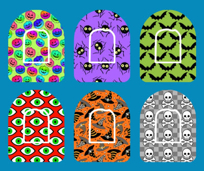HALLOWEEN PATTERNS OMNIPOD OVERLAY  - 6 PATCH SET