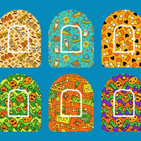 HALLOWEEN TRICK OR TREAT OMNIPOD OVERLAYS  - 6 PATCH SET
