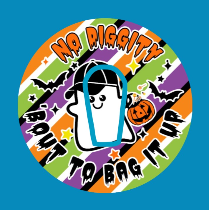HALLOWEEN NO DIGGITY GHOST  - OVERLAY PATCH