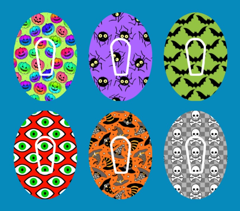 HALLOWEEN PATTERN OVERLAYS  - 6 PATCH SET