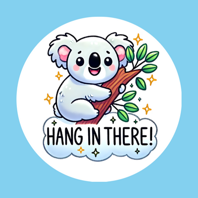 HANG IN THERE! KOALA - LARGE SOLID OVERLAY