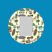 HANG TEN SURF SHOP - SINGLE PATCH FOR THE SUGARSHIELD™ CASE BY DECK MY DIABETES for TANDEM MOBI™ INSULIN PUMP