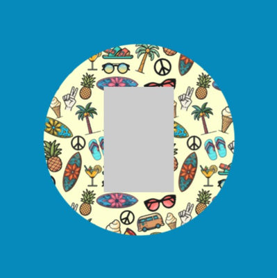 HANG TEN SURF SHOP - SINGLE PATCH FOR THE SUGARSHIELD™ CASE BY DECK MY DIABETES for TANDEM MOBI™ INSULIN PUMP