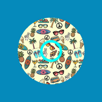 HANG TEN SURF SHOP PATTERN - INFUSION SET OVERLAY
