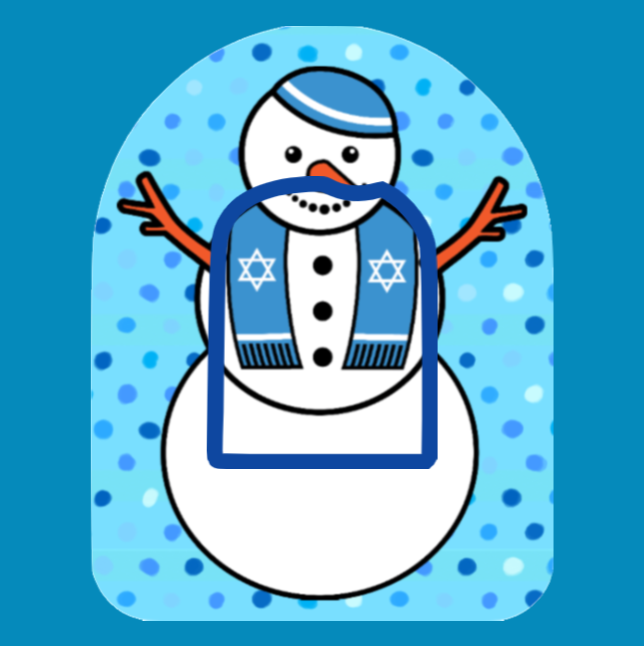 HANUKKAH SNOWMAN -  OMNIPOD OVERLAY