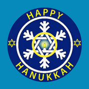 HAPPY HANUKKAH STAR OF DAVID - SNOWFLAKE  -  LIBRE 2 OVERLAY