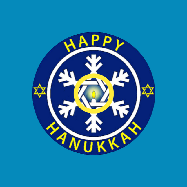 HAPPY HANUKKAH STAR OF DAVID - SNOWFLAKE - INFUSION SET OVERLAY