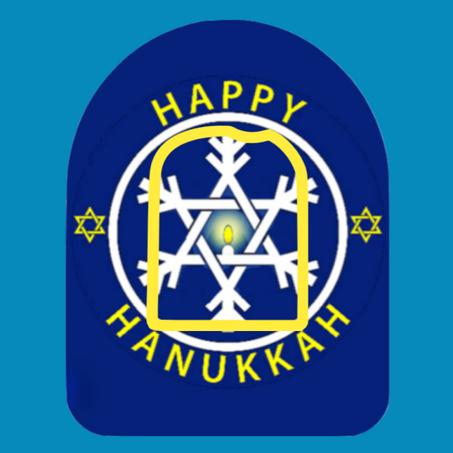 HAPPY HANUKKAH STAR OF DAVID - SNOWFLAKE - OMNIPOD OVERLAY