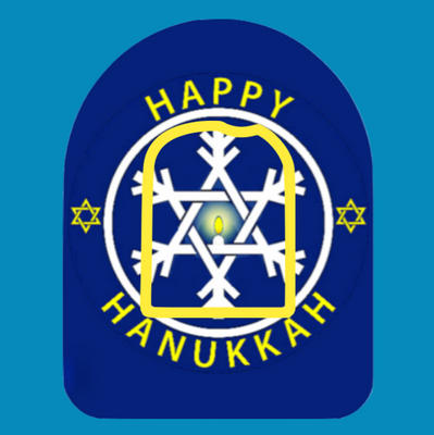 HAPPY HANUKKAH STAR OF DAVID - SNOWFLAKE - OMNIPOD OVERLAY