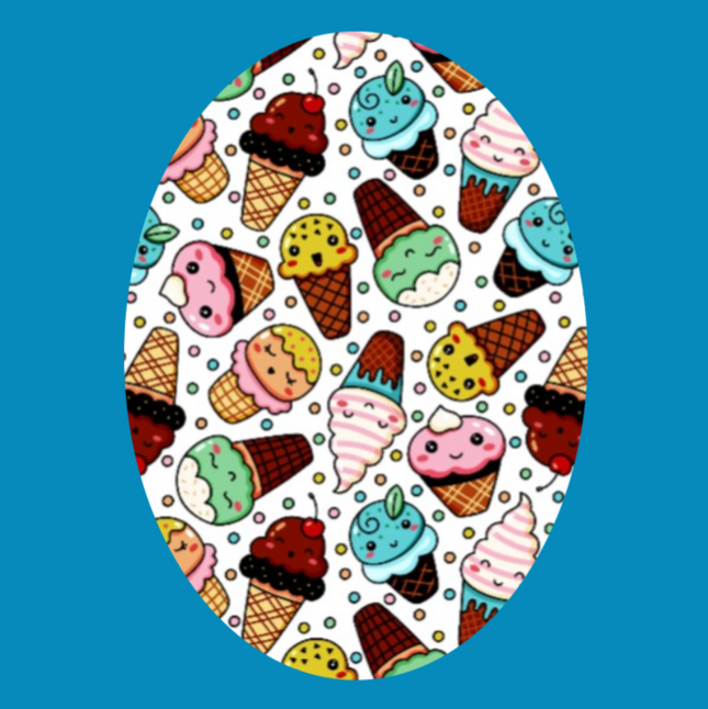 HAPPY LITTLE ICE CREAM CONES PATTERN PATCH