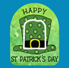 HAPPY ST PATRICK'S DAY TOP HAT - PATCH