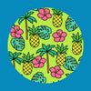 HAWAIIAN HIBISCUS & PINEAPPLE - LARGE SOLID OVERLAY