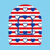 HEARTS AND STRIPES PATTERN -  OMNIPOD OVERLAY