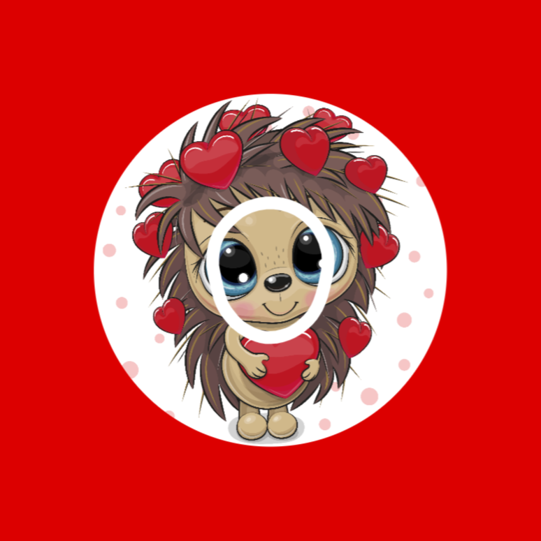 HEDGEHOG VALENTINE - DEXCOM G7 OR DEXCOM STELO OVERLAY