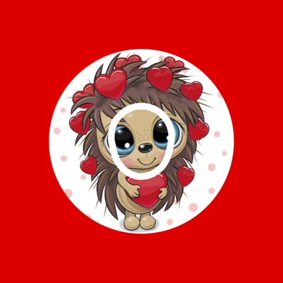 HEDGEHOG VALENTINE - DEXCOM G7 OR DEXCOM STELO OVERLAY