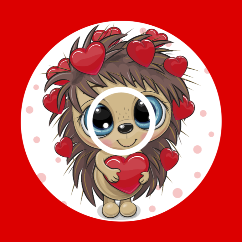 HEDGEHOG VALENTINE  -  LIBRE 2 OVERLAY
