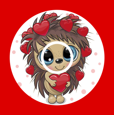HEDGEHOG VALENTINE  -  LIBRE 2 OVERLAY
