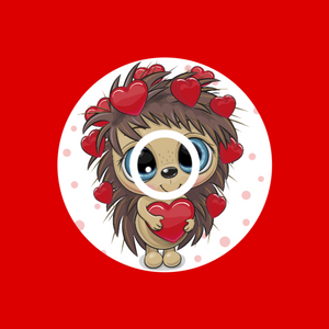 HEDGEHOG VALENTINE - INFUSION SET OVERLAY
