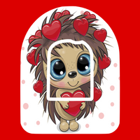 HEDGEHOG VALENTINE -  OMNIPOD OVERLAY