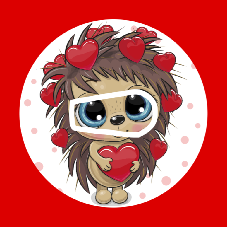 HEDGEHOG VALENTINE -  DEXCOM G6 OVERLAY
