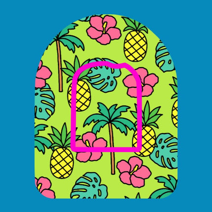 HAWAIIAN HIBISCUS & PINEAPPLE -  OMNIPOD OVERLAY