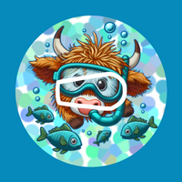 HIGHLAND COW SNORKLING PATCH