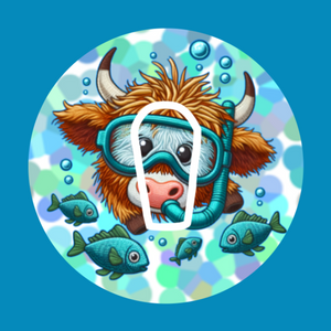 SNORKLING COW -  DEXCOM G6 OVERLAY