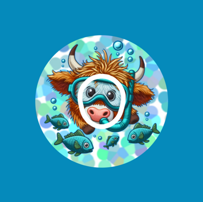 SNORKLING COW - DEXCOM G7 OR DEXCOM STELO OVERLAY