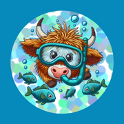HIGHLAND COW SNORKLING PATCH