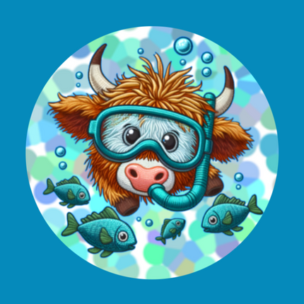 HIGHLAND COW SNORKLING PATCH