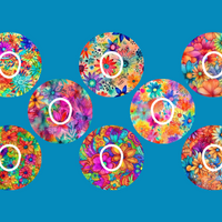 HIPPIE FLOWERS - 8 PATCH SET - DEXCOM G7 OR DEXCOM STELO OVERLAYS