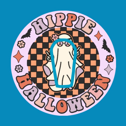 HIPPIE HALLOWEEN GHOST  - OVERLAY PATCH