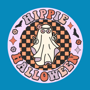 HIPPIE HALLOWEEN GHOST - LARGE SOLID OVERLAY