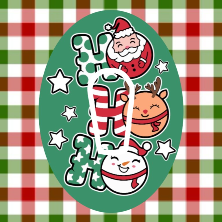 HO HO HO CHRISTMAS ORNAMENT PATCH