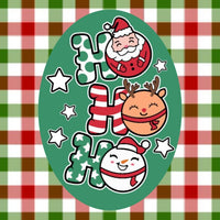 HO HO HO CHRISTMAS ORNAMENT PATCH