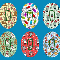 HOLIDAY HAPPINESS - 6 PATCH SET  -  DEXCOM G6 OVERLAYS