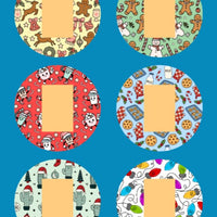 HOLIDAY HAPPINESS PATTERNS - 6 PATCH SET - FOR THE SUGARSHIELD™ CASE BY DECK MY DIABETES for TANDEM MOBI™ INSULIN PUMP