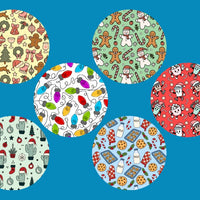 HOLIDAY HAPPINESS PATTERNS - 6 PATCH SET - LARGE SOLID OVERLAYS