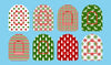 HOLIDAY WRAPPING PAPER 8 PATCH SET
