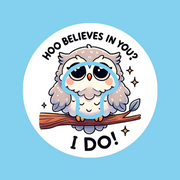 HOO BELIEVES IN YOU! OWL -  MEDTRONIC GUARDIAN OVERLAY WITH CUT-OUT FOR USE WITH DECK MY DIABETES GRIPSHIELD