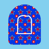 INDEPENDENCE DAY STARS PATTERN -  OMNIPOD OVERLAY