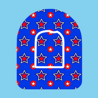 INDEPENDENCE DAY STARS PATTERN -  OMNIPOD OVERLAY