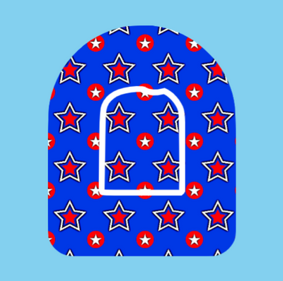 INDEPENDENCE DAY STARS PATTERN -  OMNIPOD OVERLAY